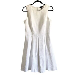 The Limited White Fit & Flare Dress Size 4 Textured Sleeveless A-Line